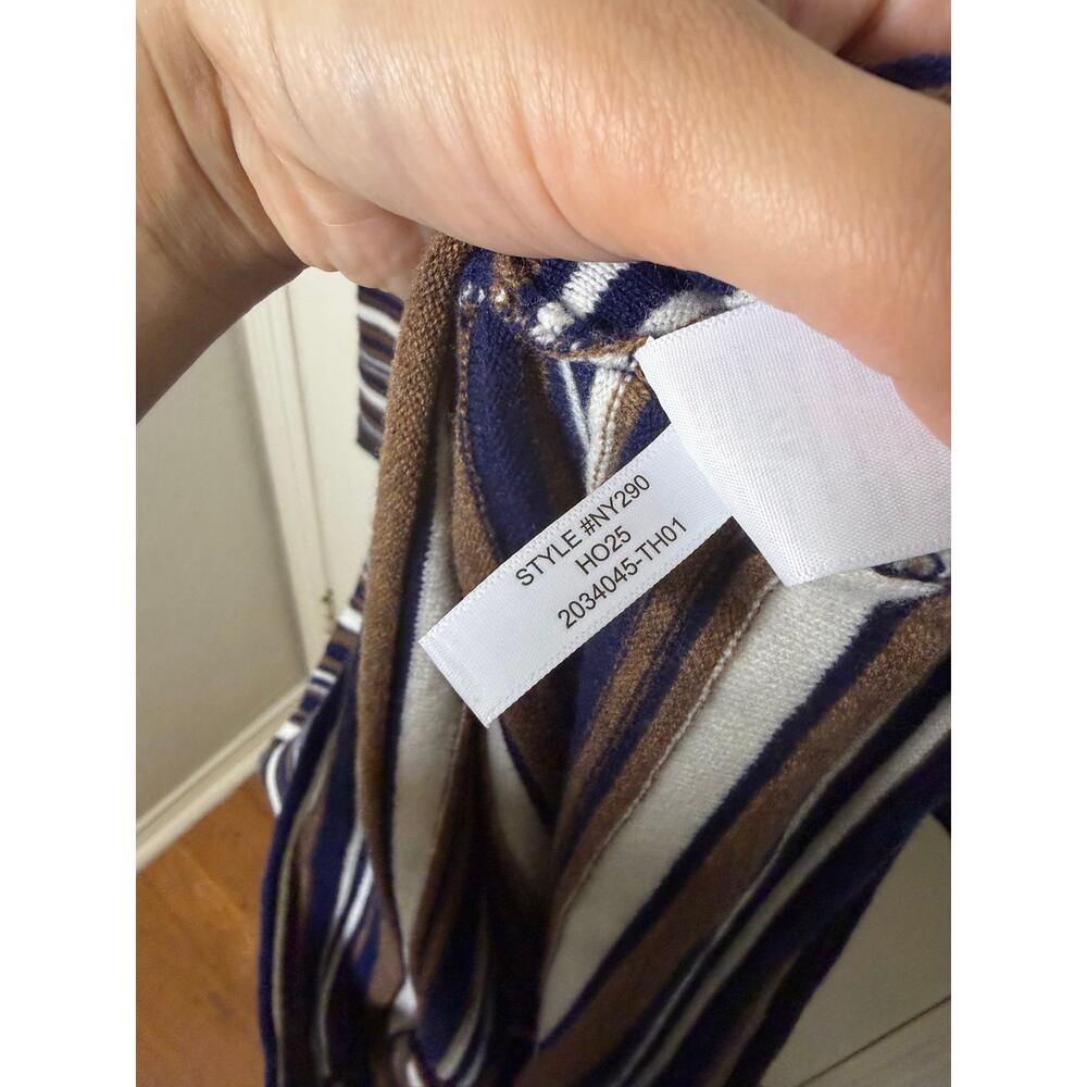 Madewell Crewneck Sweater Maxi Dress in Merino Wool Navy Multi Stripe Small NEW - Picture 5 of 5